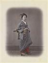 BEATO, FELICE (1832-1909) Gathering of 8 beautifully hand-colored portraits of Japanese figures.